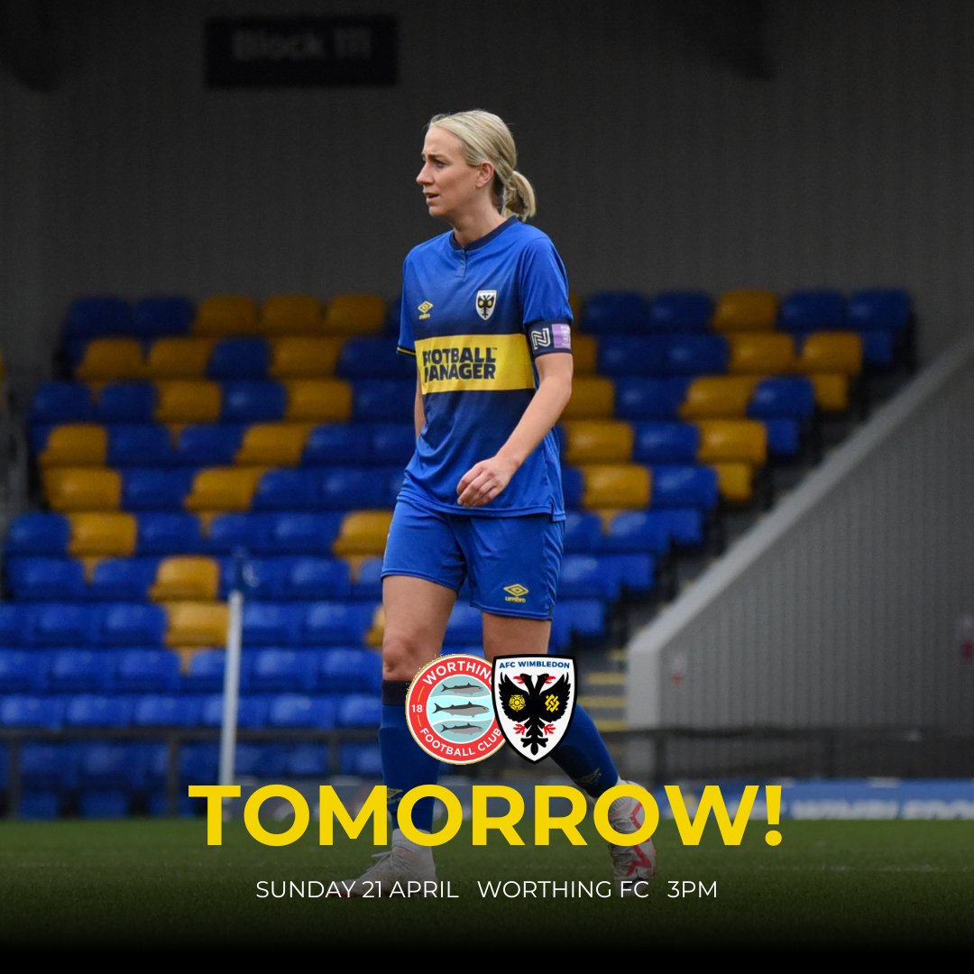 HUGE GAME TOMORROW! 💛💙 Join us in Worthing or online as we go for another W!