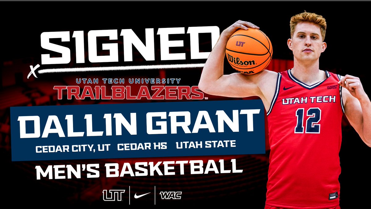 Utah Tech Men's Basketball (@utahtechmbb) on Twitter photo Welcome <a href="/dallingrant1/">Dallin Grant</a> to the Trailblazer Men's Basketball Family!
#UtahTechBlazers | #WACmbb | #WAChoops Welcome <a href="/dallingrant1/">Dallin Grant</a> to the Trailblazer Men's Basketball Family!
#UtahTechBlazers | #WACmbb | #WAChoops