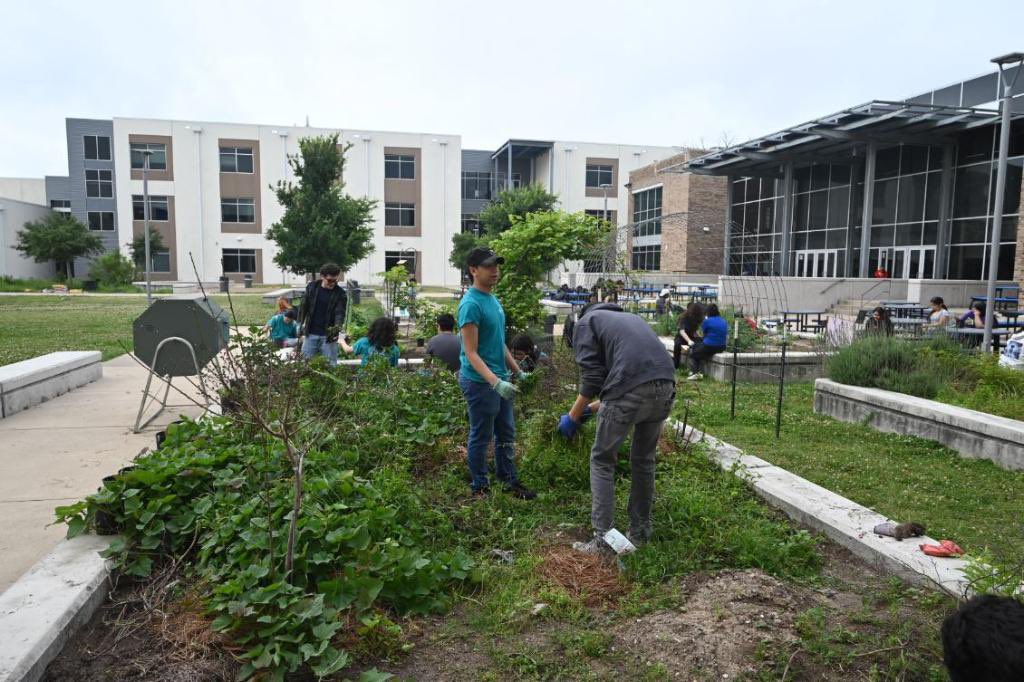 Bsimmon3's tweet photo. Milby HOSA Earth Day Campus Clean up! @rpena3kr @Milby_HS https://t.co/l4GBzMojyr