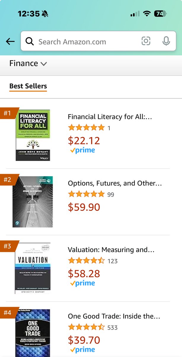 Thank you all who continue to order my new #financialliteracyforallbook, making it #1 in Business Finance and several other categories on ⁦@amazonbooks⁩ during launch week! 

And for those who signed in last night w/ my conversation with the great ⁦@BishopJakes⁩!