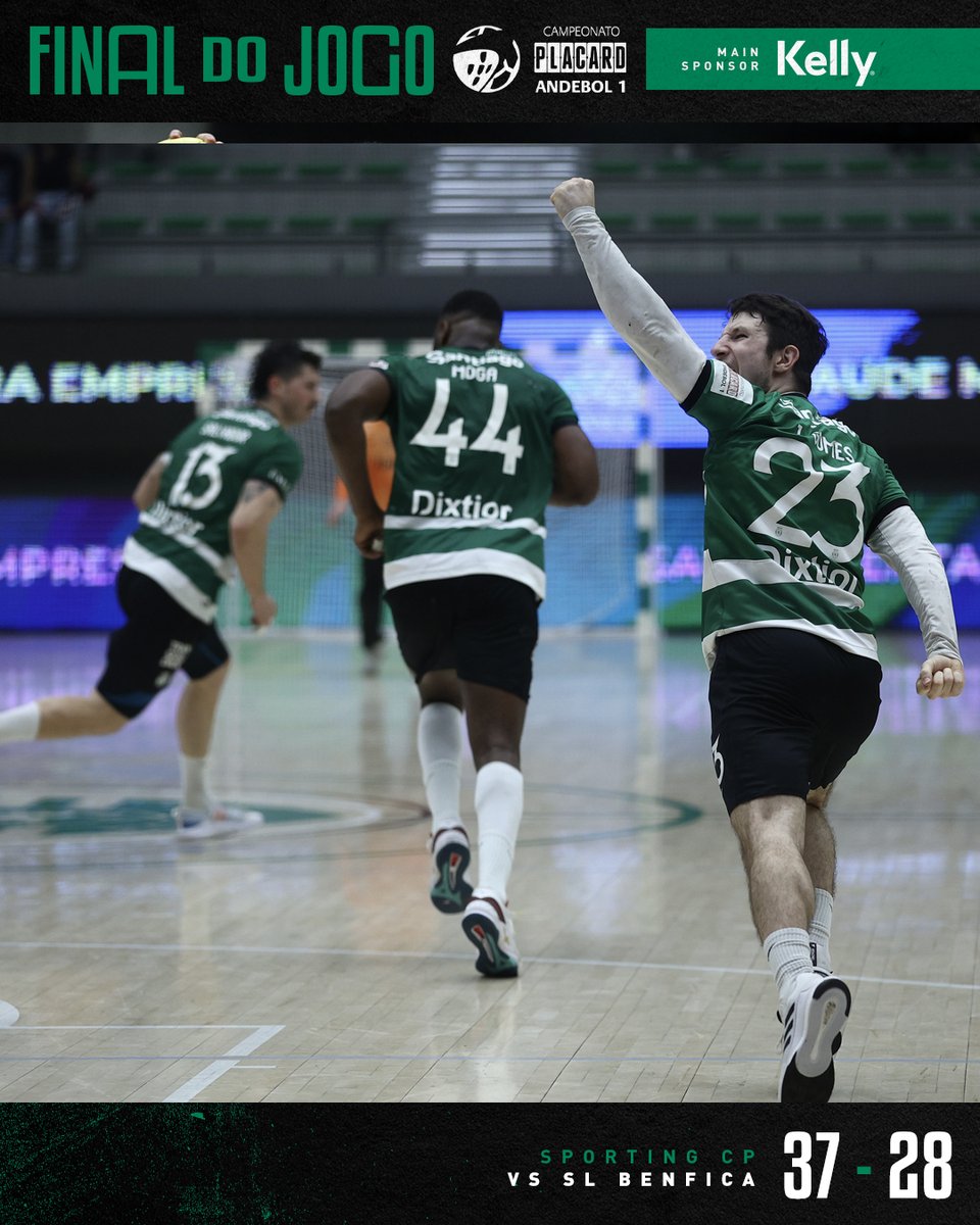 #AndebolSCP | ⏹️ QUE JOGOOO! 🔥

O Leão rugiu mais alto e venceu o dérbi por 37-28, na 2.ª jornada da fase final do Campeonato Placard Andebol1 🤾‍♂️
#SCPSLB // 37-28