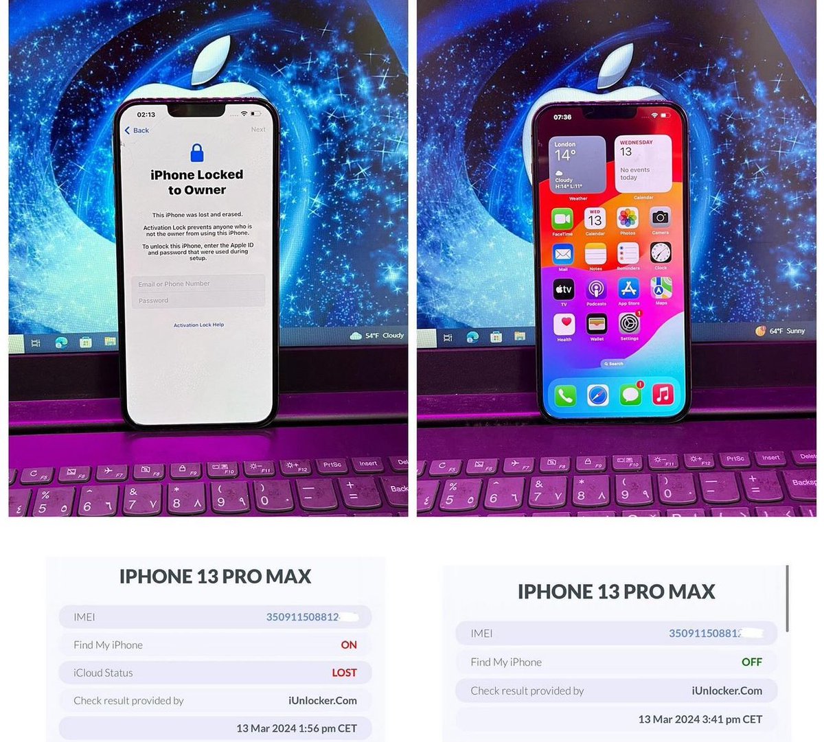 Clean mode Fresh With Sold by info or Case History Pay After getting Done ✔️ 
Come to dm with Fresh Device Best Prices there with high success rate 
Whats App : +1 (725) 239‑2882