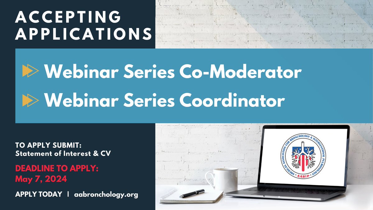 Join the AABIP Webinar Series Team! ⭐ Webinar Series Co-Moderator ⭐️ Webinar Series Coordinator Follow link below to learn more! aabip.memberclicks.net/join-a-committ… Submit by May 7, 2024 #AABIP