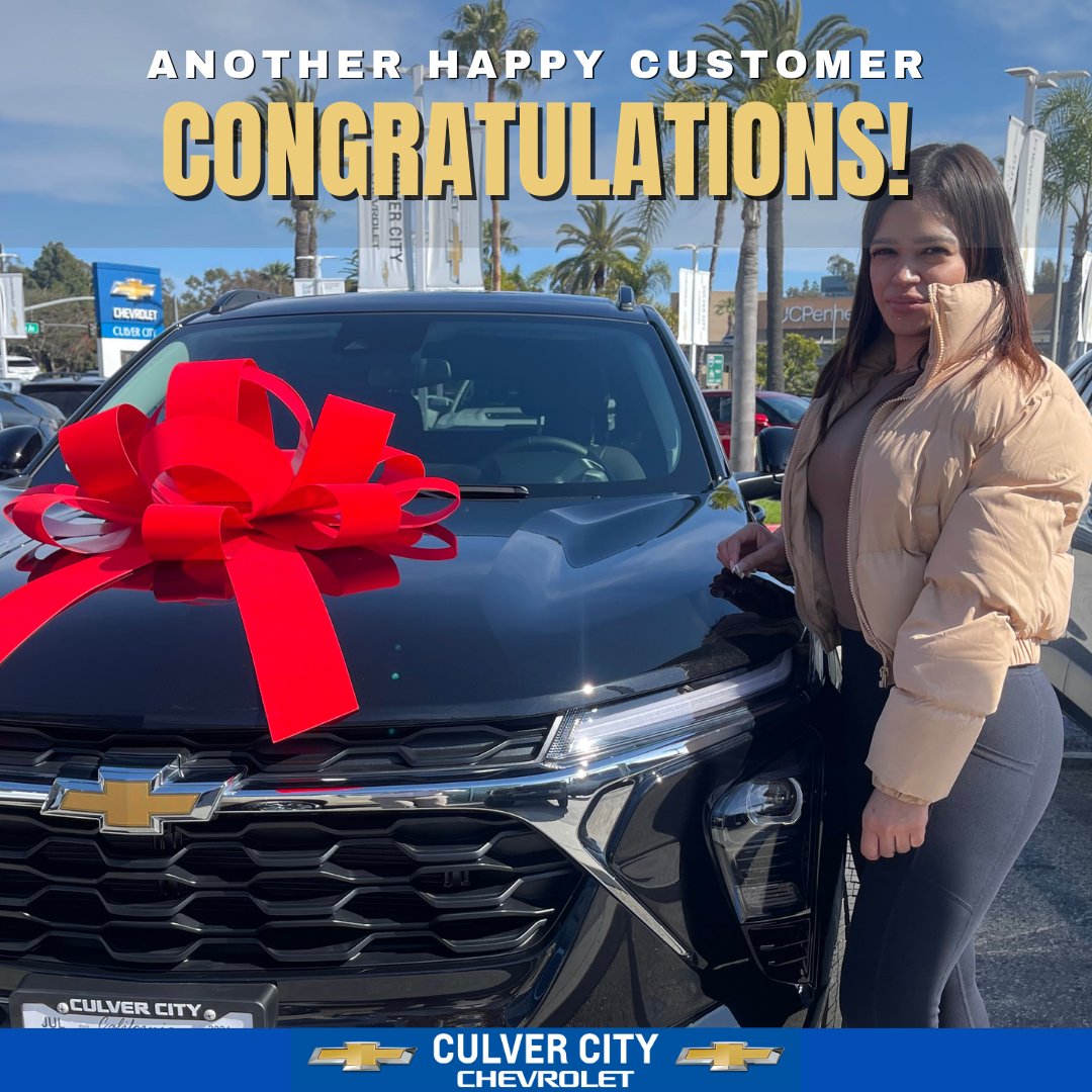 🎉 Weekend wonders await you in the 2024 Trax! 🚙✨ Congratulations on your fresh, exciting choice for exploring. Get ready to turn heads and create memories all weekend long! Welcome to the Culver City Chevrolet family! #WeekendWarrior #2024Trax #CulverCityChevrolet 🌟💫