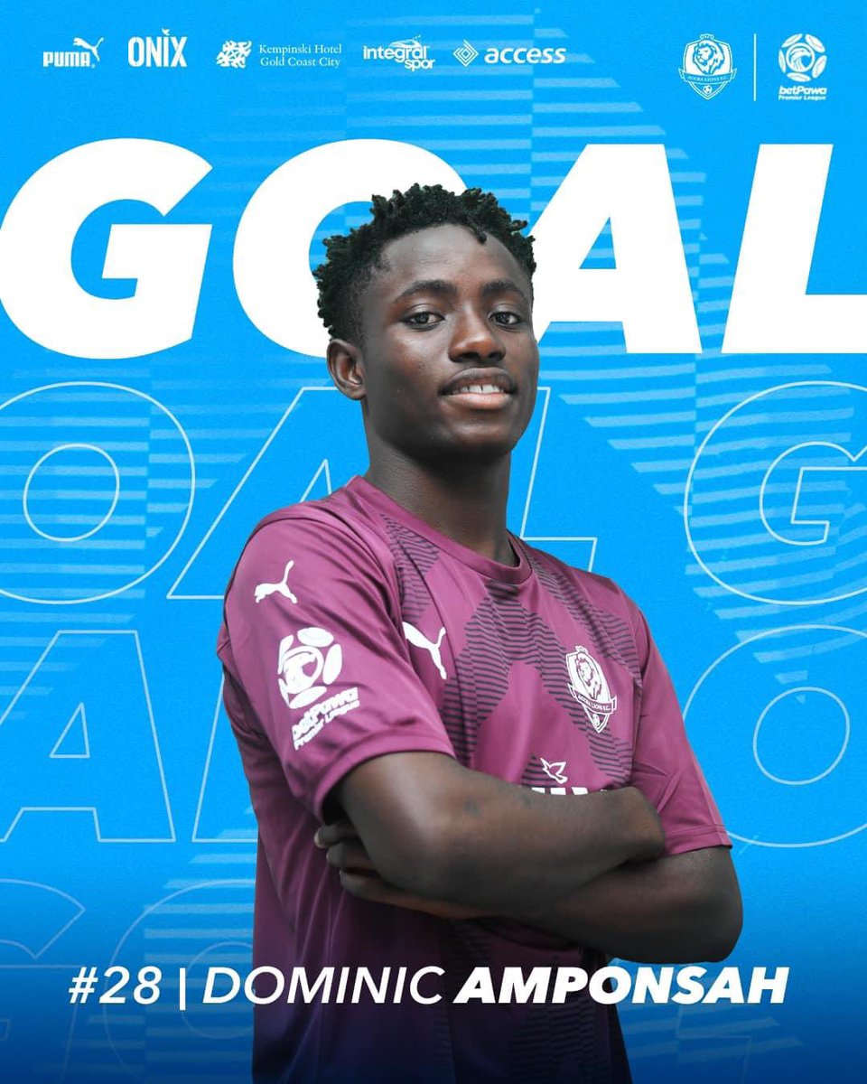 74 mins - GOOOOOAAALL for Accra Lions Dominic Amponsah equalizes! Bernard Kesse doesn’t stop and strikes a shot that the goalkeeper spills onto Amponsah’s path for a an easy tap in @KarelaUtd_FC 1️⃣:1️⃣ Accra Lions #yennyinaadea #accralions #GhanaPremierLeague