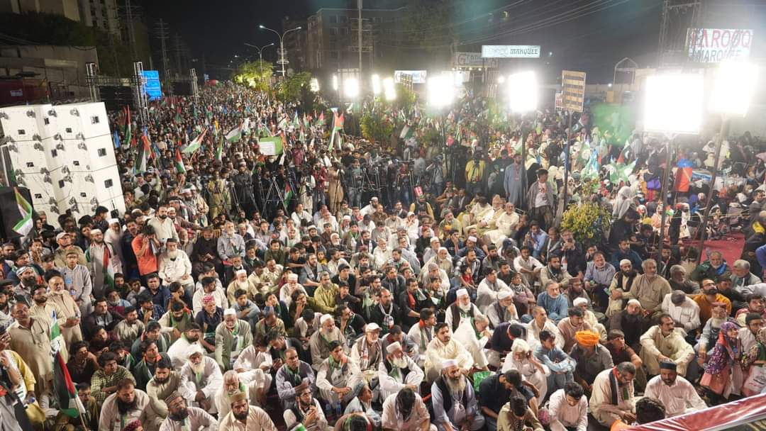 KarachiJamaat's tweet photo. امیر جماعت اسلامی حافظ نعیم الرحمن لبیک یا اقصیٰ پروگرام میں پہنچ گئے عوام کا جوش عروج پر
@NaeemRehmanEngr
#Lahore_WithGaza https://t.co/MpKLgXbsal