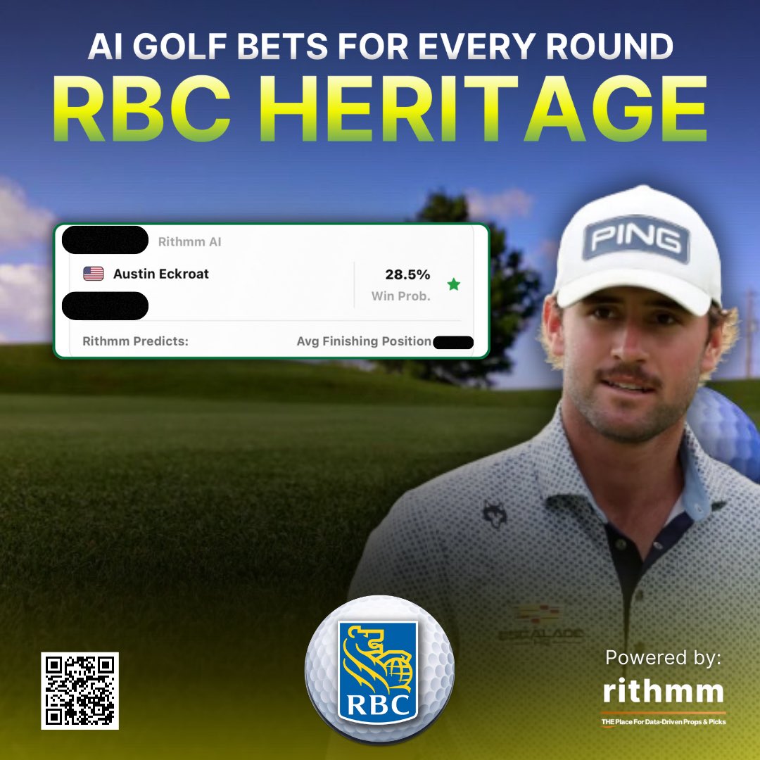 Rithmm’s best golf picks for today 4/20:

Austin Eckroat

Golf⛳️ : rithmm.com/sports-betting…

#pgatour #golf #pga #golflife #golfing #golfer #golfswing #golfstagram #golfcourse #instagolf #golfaddict #golfers