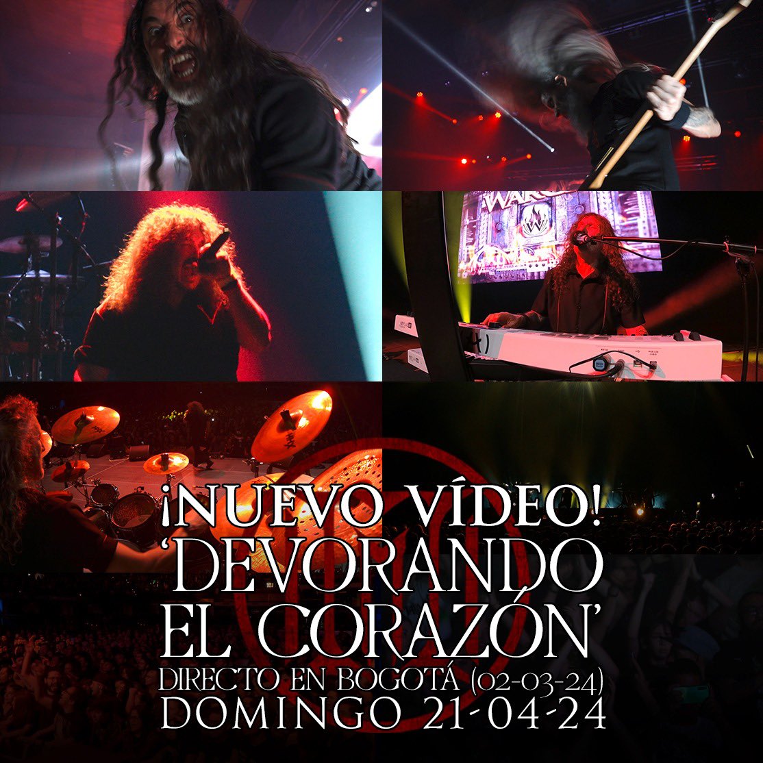 WarCryOficial's tweet photo. Domingo 21 a las 19 h , estreno de nuevo video grabado en el Movistar Arena de Bogotá. https://t.co/eb9RM80kzw