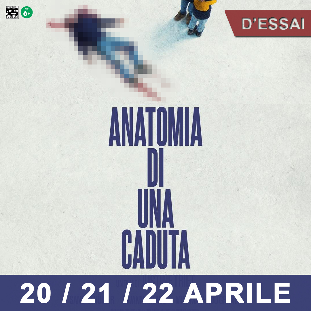 🎬 ANATOMIA DI UNA CADUTA
🎥Cineforum
🗓️20/21/22 aprile

🔗cineteatrodonbosco.net/2024/03/01/ana…

#soloalcinema #Oscars2024 #Cannes #Cinema #Carugate #Monza #Milano