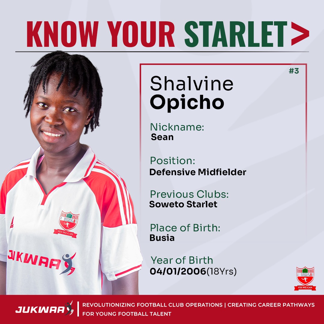 Busia Massive 💪🏼

Our Midfielder Sean completes today's series of Know Your Starlets. Who do you want to see next?

#YesWeCan #JukwaaSports #FootballKE