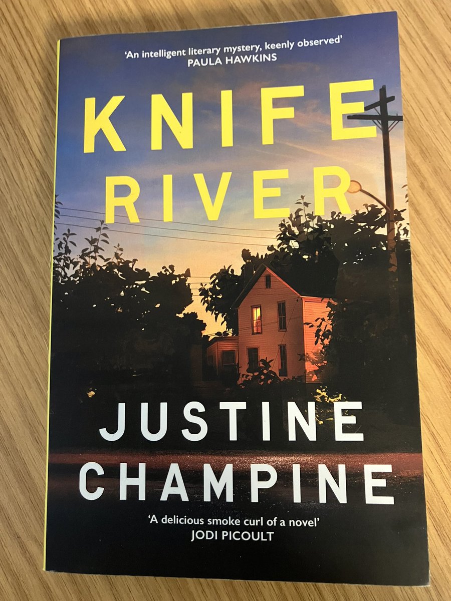 Super excited to receive a copy of #KnifeRiver #JustineChampine - thank you so much @ReadByBeth_ for sending me this! One more on call shift and I can leap right in 🥰 Out in June