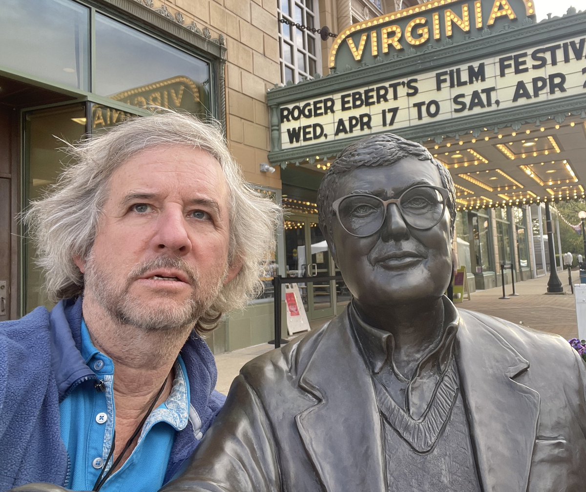 Roger and me. It's the 25th anniversary of @ebertfest, and it's also the 25th anniversary of Man On The Moon! So, we're showing it tonight!