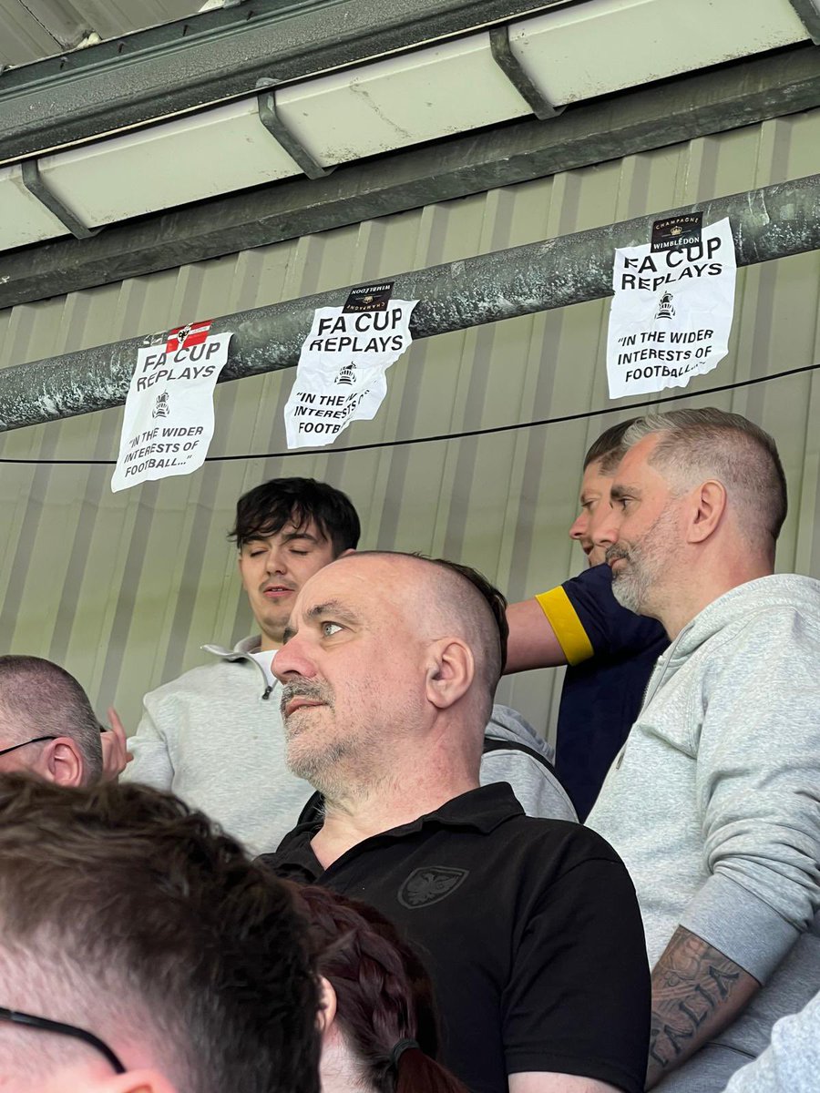 Fanerella21's tweet photo. despite the poor football i think we have a clear message to the #FA. If any #TRFC fans have any videos please send them over.

Also thank you to the tranmere stewards with helping and allowing us to hand them out, top club. #AFCW https://t.co/npkQkUJUv4