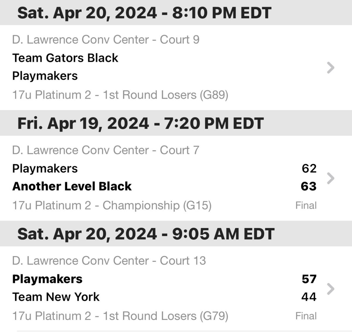 17u back in action tonight court 9