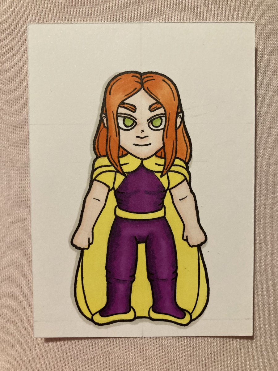 Hey it’s this girl! 😊

Wild that she still hasn’t been named after all the years I’ve been drawing her but oh well. Wanted to try shaking up proportions of my recent format, maybe this is a little better? 🙂