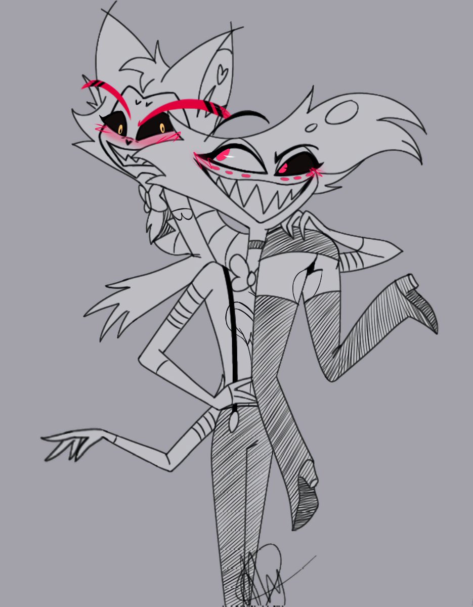 🔄🔄🤭 #HazbinHotel #HuskerDust #huskerdustfanart #angeldust #Husk #HazbinHotelFanart