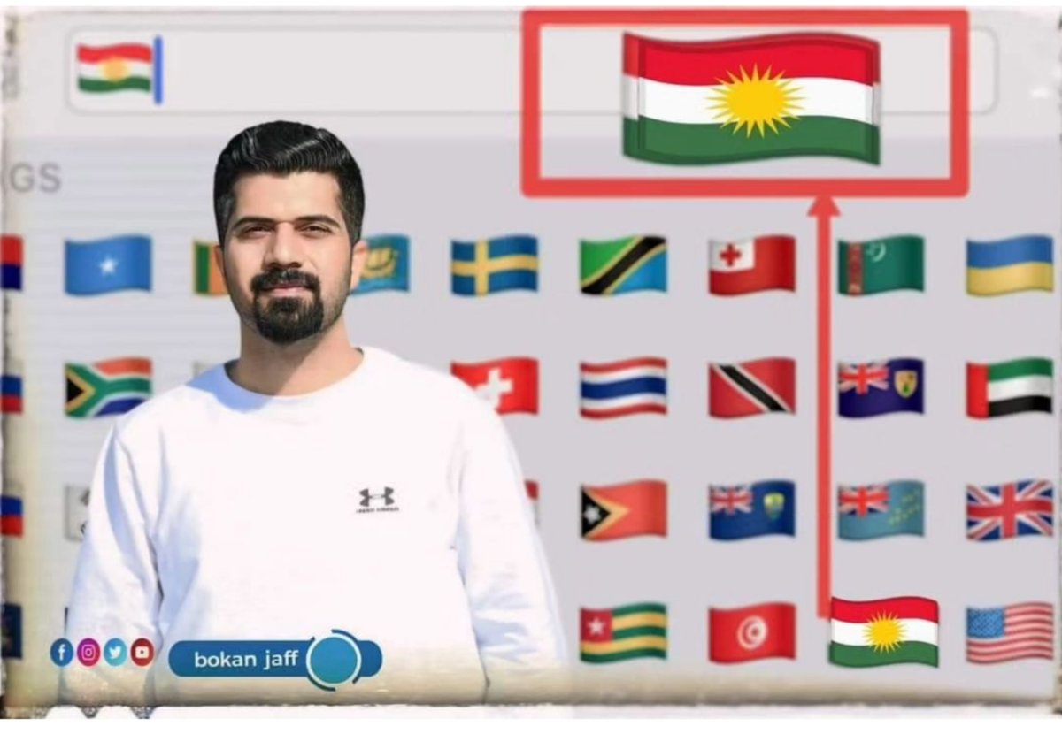 Bugün Son Gün! Google iş birliği ortağı Kürt aktivist Bokan Jaff, yarın google'a Kürdistan bayrağının emoji listelerine eklenmesi için başvuruda bulunacak. Bunun gerekçeleşebilmesi için Kürtlerin Tacikistan bayrağı kullanarak sosyal medyada yazdığı yorumlar referans alınacak!
