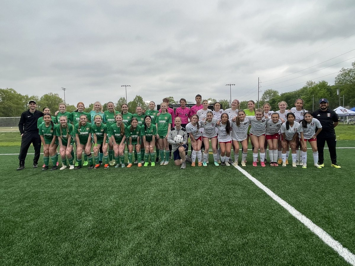 TN_United's tweet photo. Thank you to the City of Hendersonville and the many others who contributed to the creation of the Drakes Creek Park turf soccer field yesterday!  The TUSC 2010 Girls Red had the honor of playing and winning the first ever official match on the field yesterday! @HvilleParks https://t.co/zFGSIIfyGS