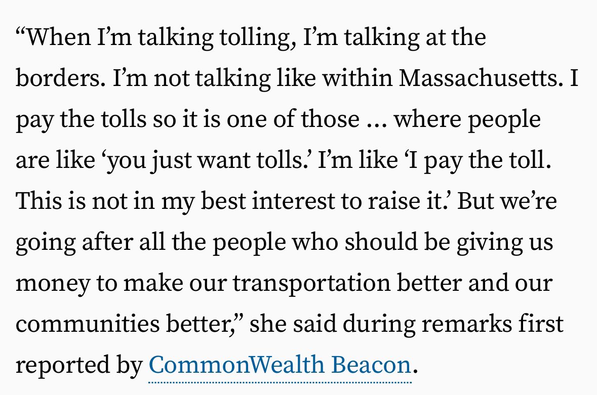 Merrimack Valley kid here. Putting a toll at the NH border would have DEVASTATING impacts on our region, not just economically speaking, but also regarding the unmanageable congestion & infrastructural burden it would create on every local backroad. (1/2) #mapoli