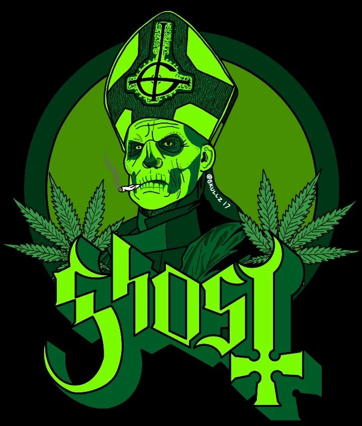 Happy 420 to those who participate or support it from the LoG. #LegalizeIt & #DecriminalizeIt E V E R Y W H E R E!!🌿💨 Artwork by #Skullz17 instagram.com/p/CclEg-urZ1G/ Join us in Ritual! !nemA ⬇️ linktr.ee/legionofghost #Happy420 #Zardoz #SecularBlazeIt #MarijuanaOnACross #Ghost