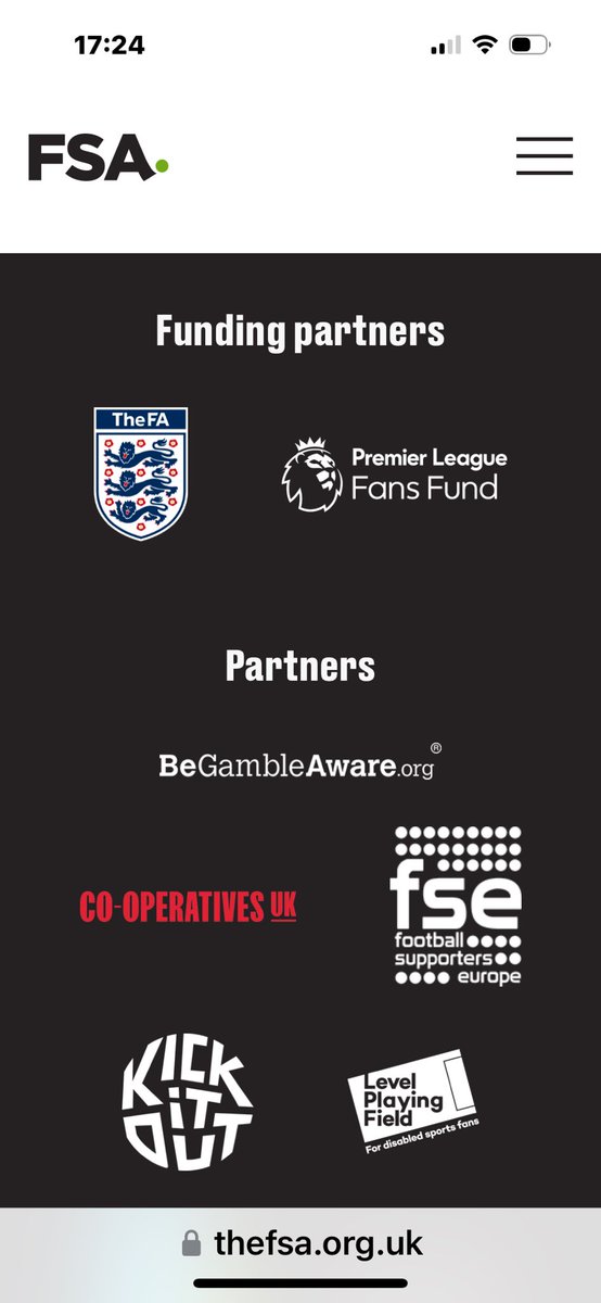 The Football Supporters Association FSA is funded by The FA and The Premier League is this not a conflict of interest ? And if not why don’t they challenge both of them in court of the FA Cup debacle ?