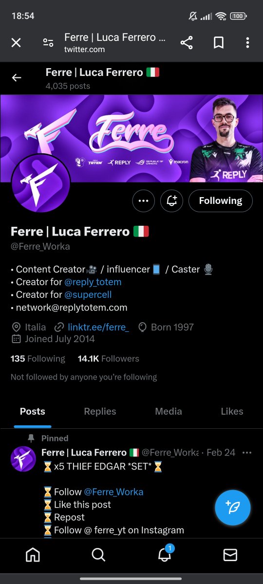 GabrielTomiri's tweet photo. @Ferre_Worka TUTTO FATTO https://t.co/W1mamHL2rR