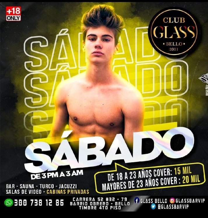 Relájate hoy en el Sauna @Glassbarvip 🌅 en Bello. Este #SÁBADO, desde las 3:00 pm hasta las 3:00 AM, ven y disfruta de nuestro bar, sauna, turco, jacuzzi y salas de video 🌈. 📌CR 52 # 32 - 79 piso 4, cerca de la Estación Madera del Metro. Whast: walink.co/b75892