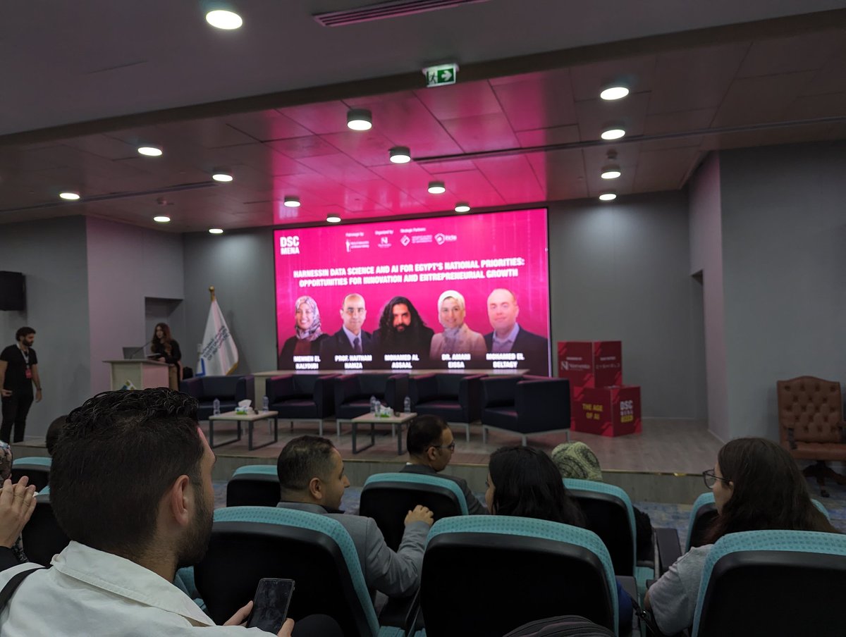 wdeveloper's tweet image. Thrilled to be at DSC MENA 24! 🌟 Organized by Mohamed Reda and Walid Saad at Egypt University of Informatics. The energy is electric with deep dives into AI and data science. Huge thanks to the point @ITIDA. Connecting with industry leaders and advancing our tech future!
