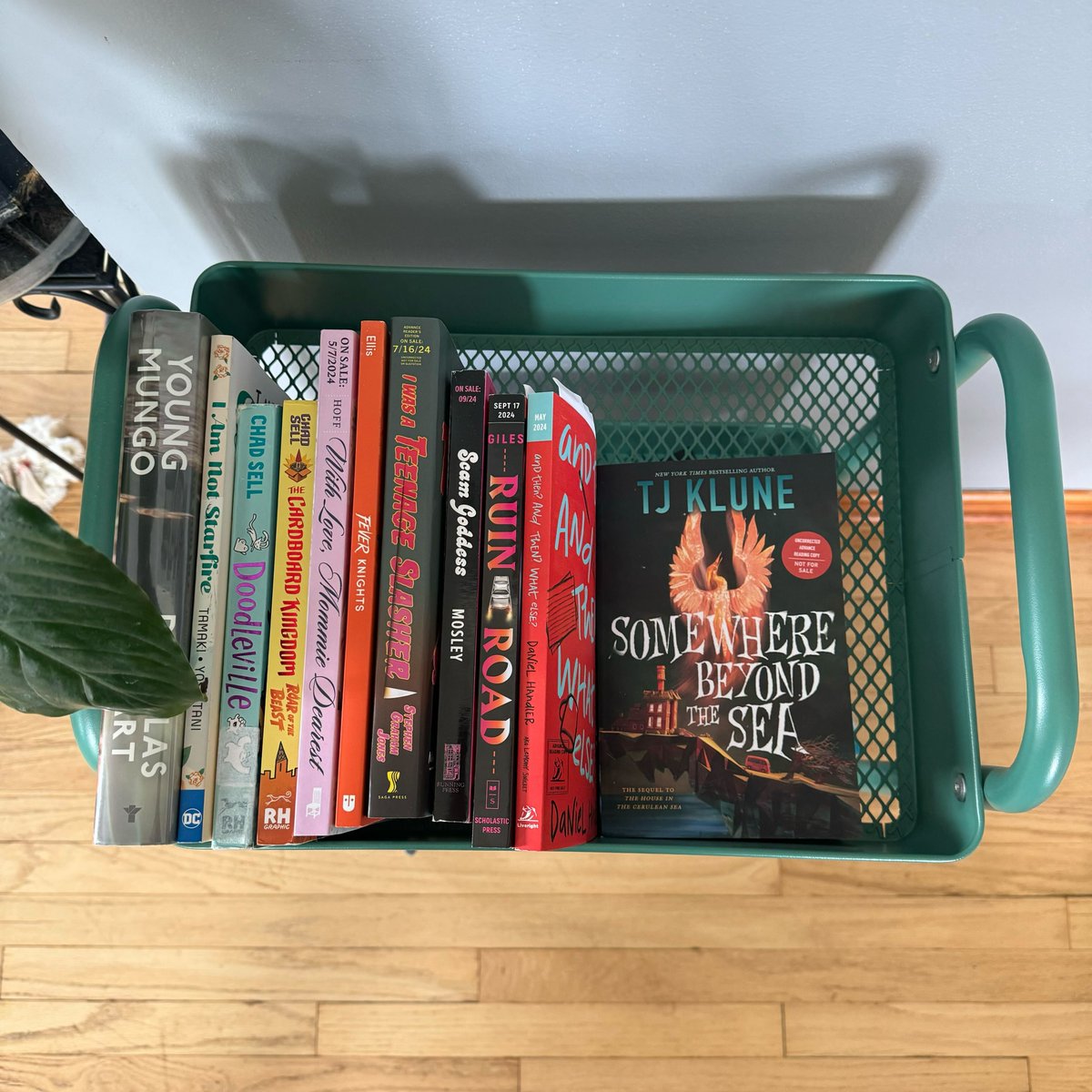 Joe's book cart TBR is looking 🔥 🔥 🔥 What's up next on your TBR list?