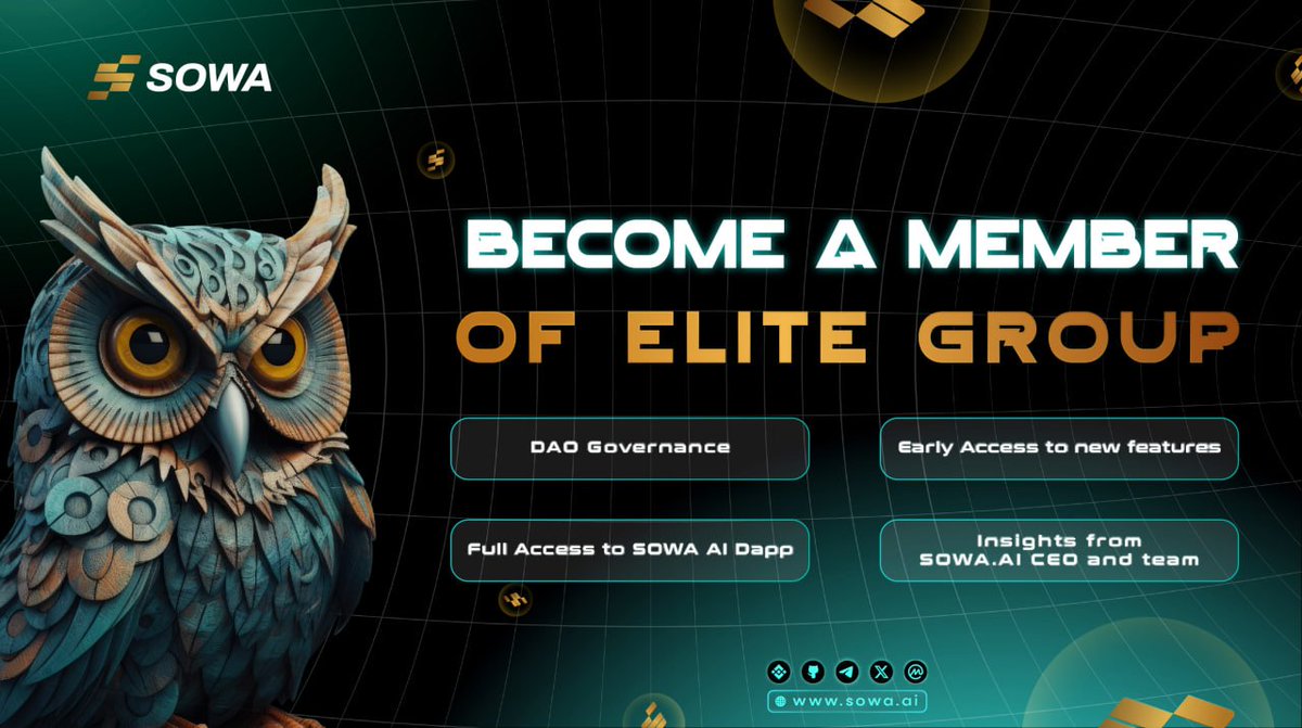💎 Introducing Sowa AI Elite Club 💎 🟧Join the exclusive Sowa AI Elite Club and become a part of the inner circle of the Sowa AI community! This club is only available to the biggest holders of Sowa AI and offers many advantages. 🌟 As a member of the Elite Club, you will get:…