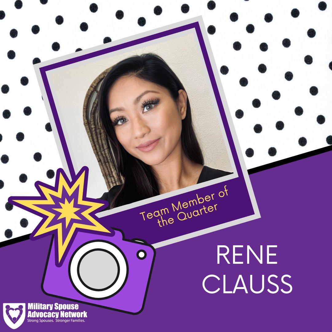 Congratulations to Rene, our Team Member of the Quarter! Thank you, Rene, for your exceptional contributions to the entire MSAN community! #TeamMemberOfTheQuarter #MSAN #MilitarySpouse #Milso #HRLeader