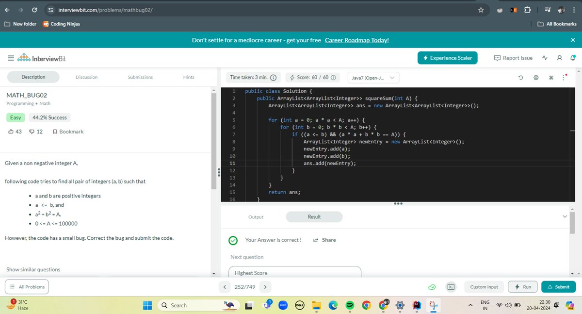 DipteshDutta11's tweet photo. Hi, I finished #Day110 of #365DaysofCode Challenge with
@scaler_official
Q(https://t.co/lfr73noOjf)                                                                            Scaler discord community link:https://t.co/I1tHU6ELDn #scalerdiscord #codewithscaler #365daysofcodescaler https://t.co/pSgRkpJvMF