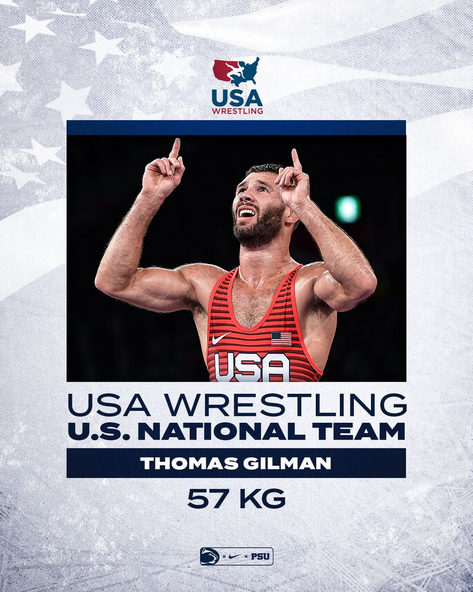 Thomas Gilman places second at 57 kg in the 2024 US Olympic Team Trails -- Earns a spot on the US National Team #PSUwr