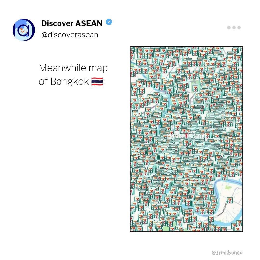 xbtavery's tweet photo. Look at the amount of 7-11 stores in Bangkok alone. Imagine the future when most 7-11 stores in Thailand started utilizing Orbit technology! 

This advancement will definitely contribute to the significant increase in value of $VELO token. https://t.co/QR7soVUvGF