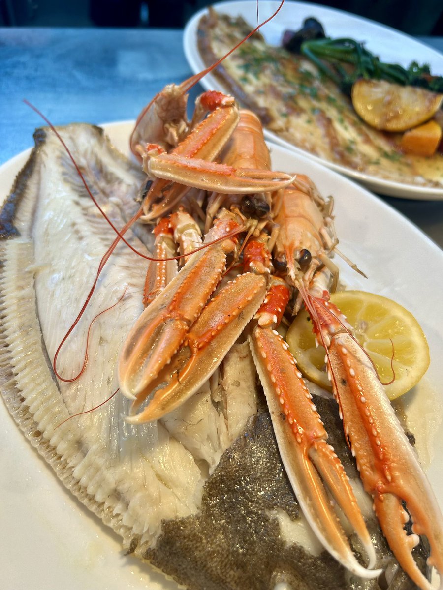 Brill and prawns on the pass @stock_kitchen #SupportLocal