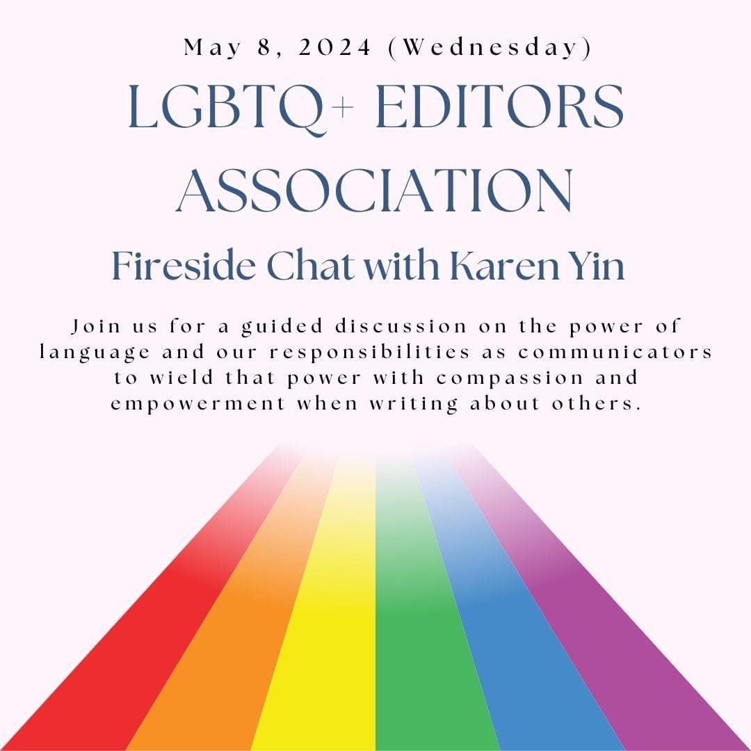 Please join us for a fireside chat on May 8th with Karen Yin, hosted by the LGBTQ+ Editors Association in collaboration with the <a href="/TransJA/">Trans Journalists Association</a> and the <a href="/LAnlgja/">NLGJA Los Angeles</a> Chapter.

Register: eventbrite.com/e/fireside-cha…