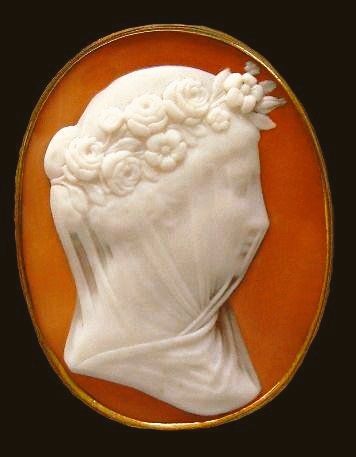 Veiled lady cameo (19th century) / british victorian #art