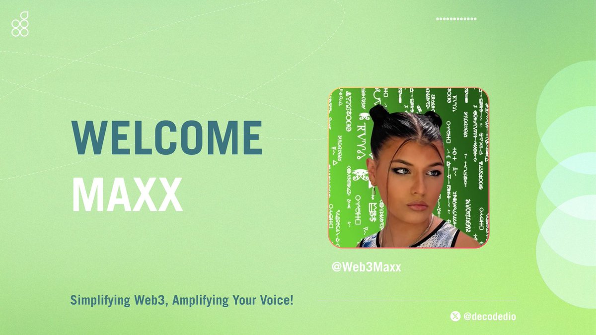 Welcome @Web3Maxx Queen of VR, Content creator, Journalist in Web3! 🤫She's half hooman half robot 🛸