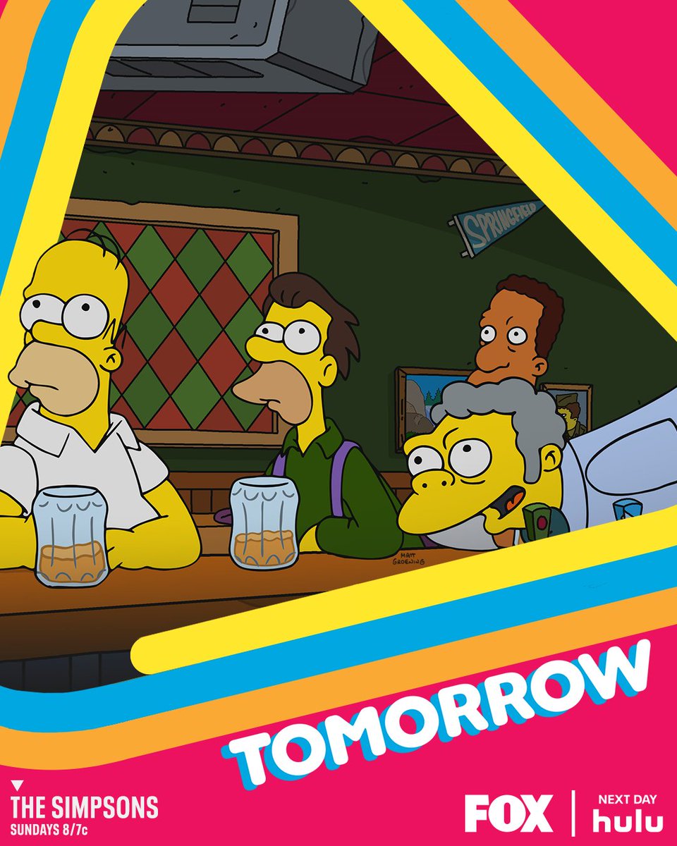 There's always a seat at Moe's for you! #TheSimpsons is all-new tomorrow night on @FOXTV, next day on @hulu.