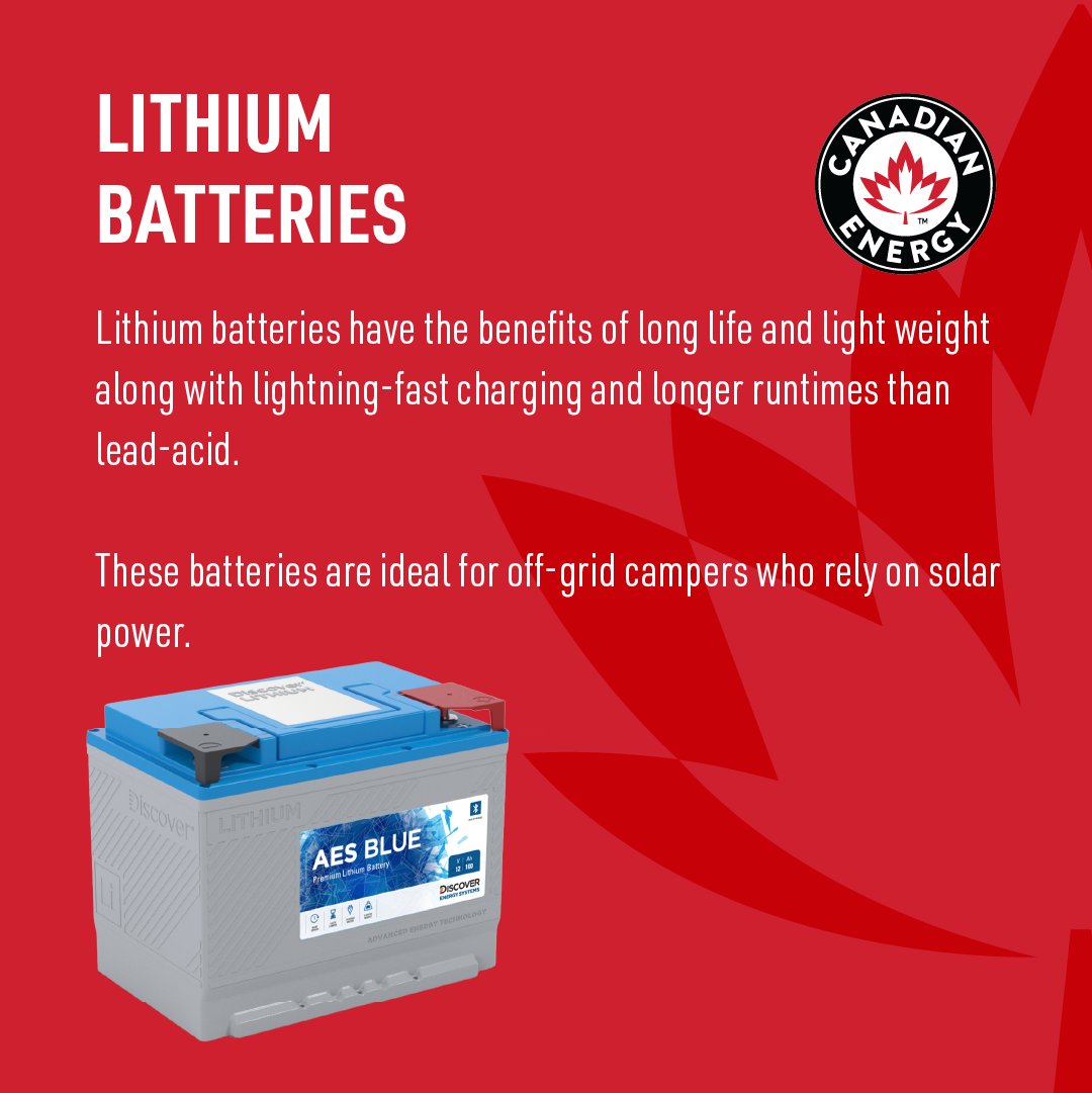 This spring, make sure you choose the right battery for your RV so you can hit the road with confidence. Swipe to learn which battery type would best suit you and your RV. bit.ly/3xofCH5
