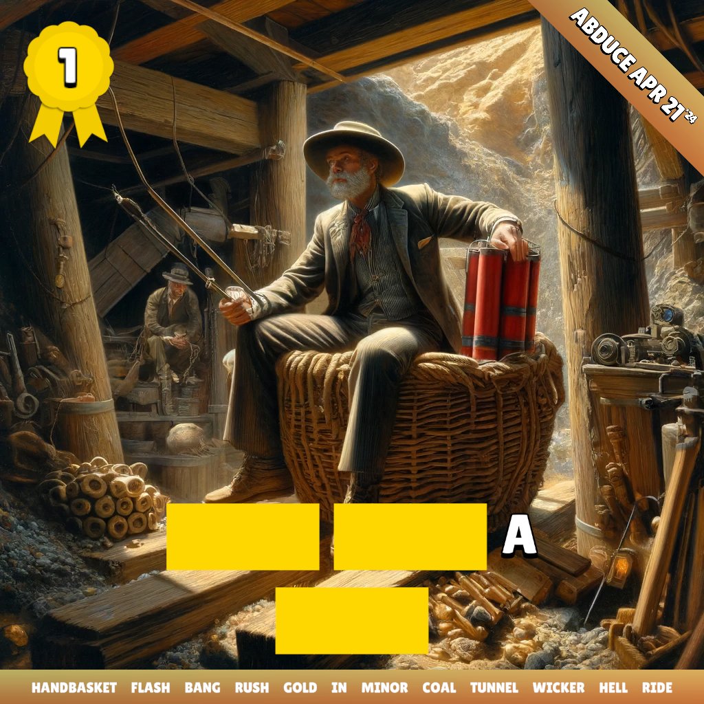 Gold Rush #TheDailyAbduce Apr 21 '24 #WordPuzzle