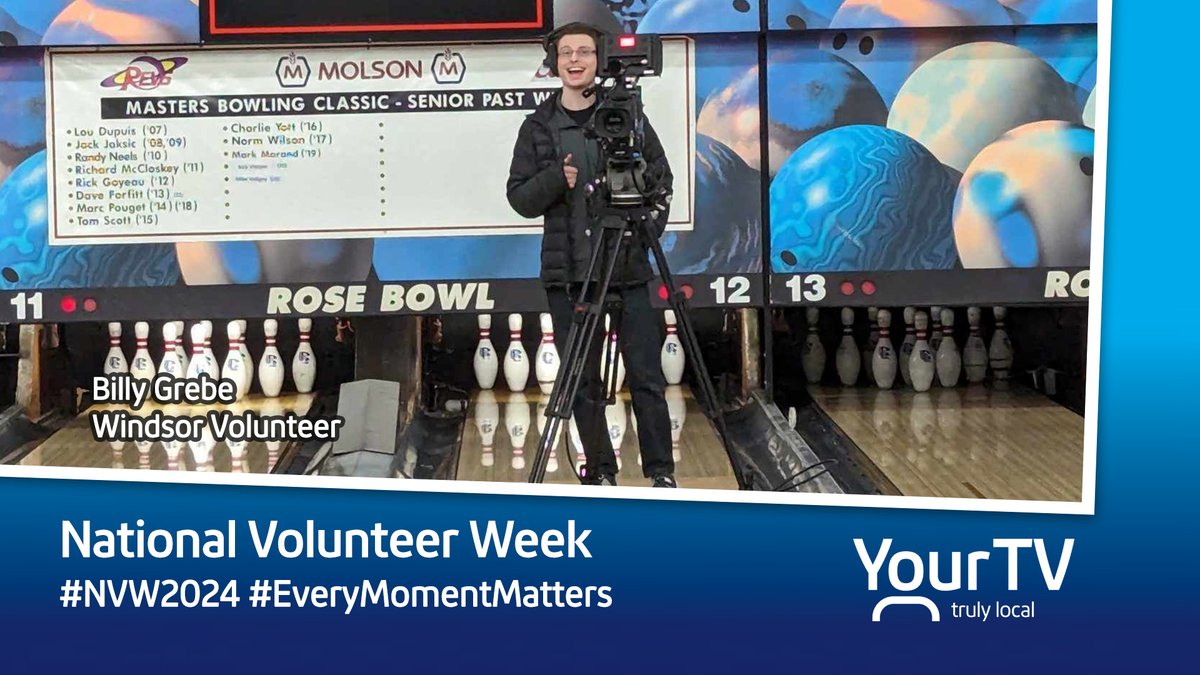 National Volunteer Week celebrates the contributions of 12.7 million Canadians and we here at YourTV thank our dedicated individuals who give their time and effort to the communities in which we serve, like Billy! Thank you! #NVW2024 #EveryMomentMatters @VolunteerCanada #YourTV