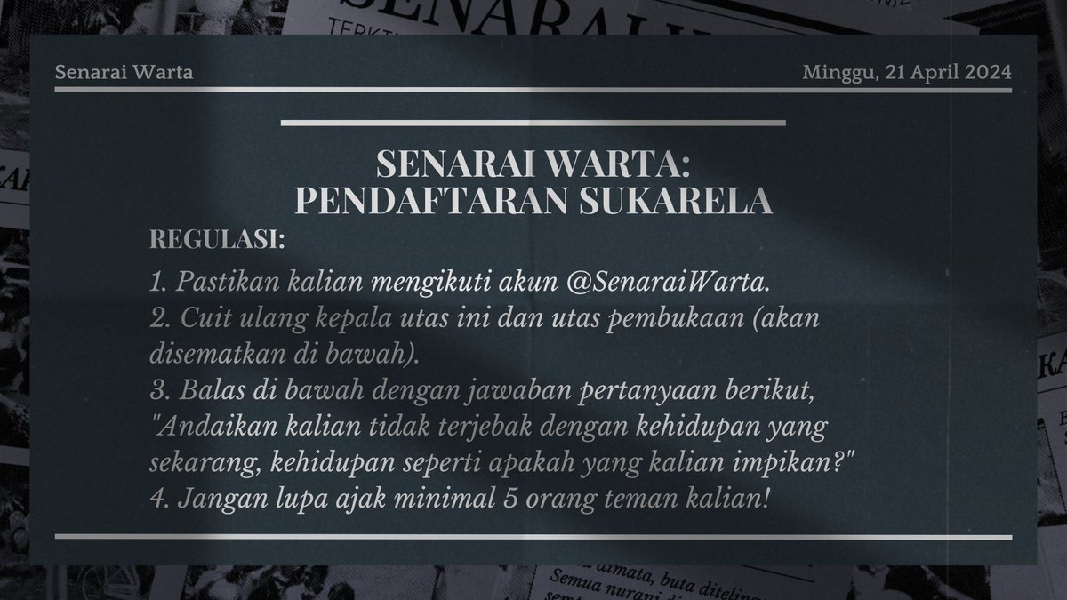 𝑆𝐸𝑁𝐴𝑅𝐴𝐼 𝑊𝐴𝑅𝑇𝐴. tweet media