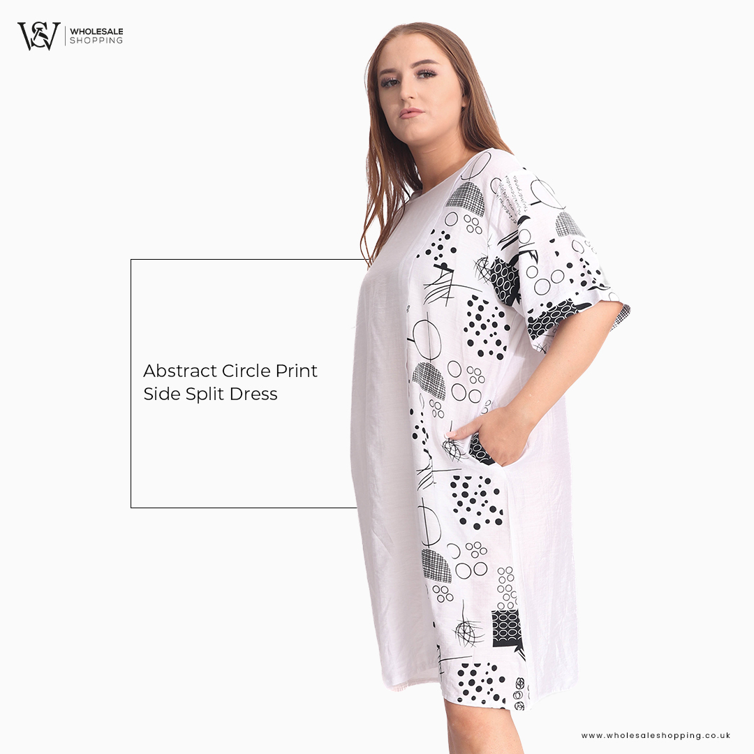 WholesaleSO's tweet image. Dare to dazzle in our Abstract Circle Print Side Split Dress! Perfect for those who love to stand out. Get yours now!

Shop Now: rb.gy/z3zxr2

#dress #abstractprint #summerstyle #fashionista #statementpiece #wholesaleuk #wholesalefashionuk #wholesale #wholesaleshopping