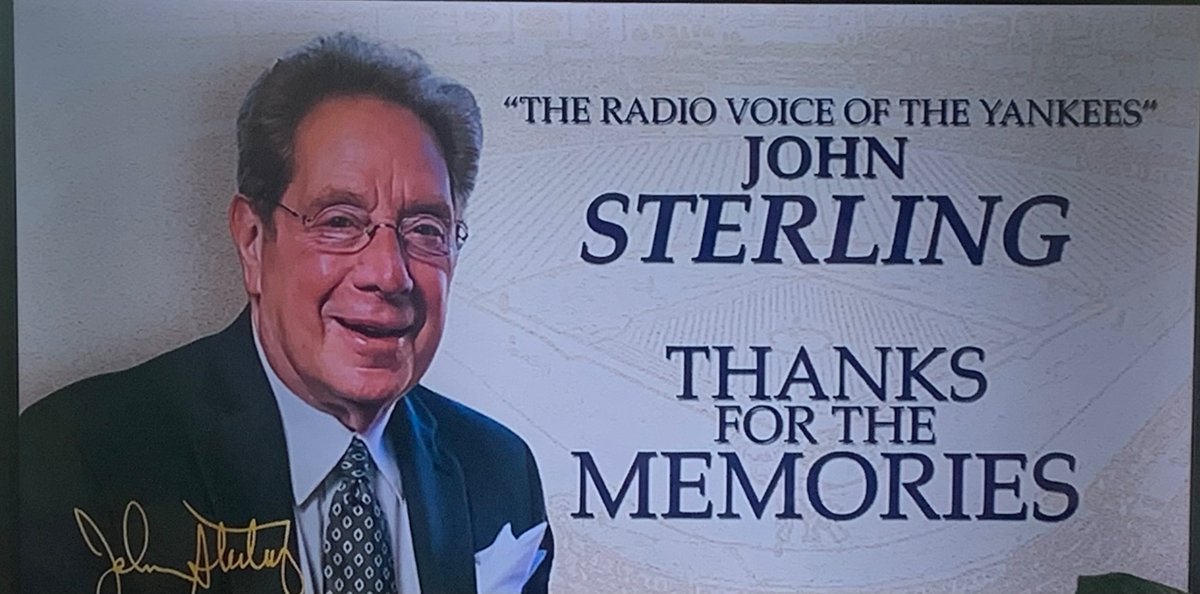 Some voices just resonate baseball & Mr. Sterling’s is one of those & one of those you hate to hear retire. Enjoy retirement as we the baseball world will miss those signature calls. @Yankees