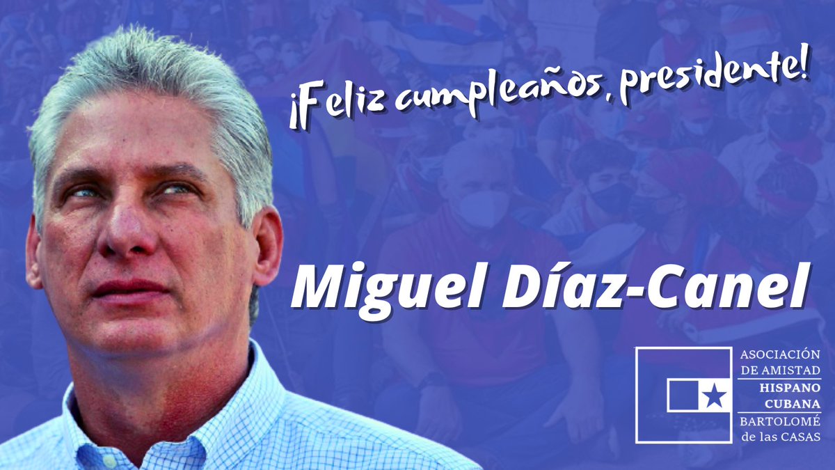 ¡Acompañamos las numerosas felicitaciones de cumpleaños al presidente de la República de Cuba, @DiazCanelB! Su liderazgo es una garantía de continuidad y firmeza revolucionaria para #Cuba 🇨🇺. ¡Felicidades, Presidente! 🎉 #FelizCumpleañosPresidente