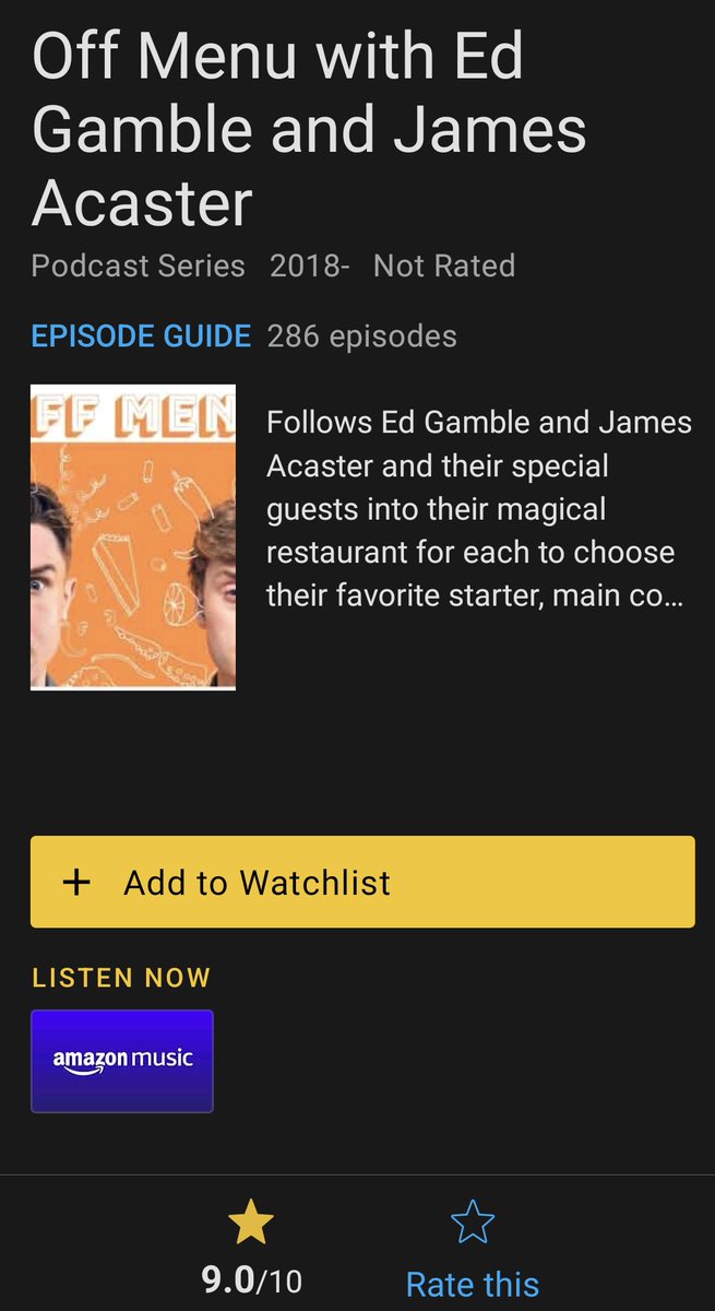 Did you know you can review some comedy podcasts on IMDB @Herring1967 @OffMenuOfficial