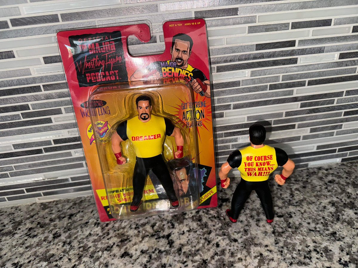 We modeled our variant @THETOMMYDREAMER #MajorBendies figure off of this original yellow shirt ECW figure. We have it in stock and ready to ship now from MajorBendies.com so get yours, today! #ScratchThatFigureItch