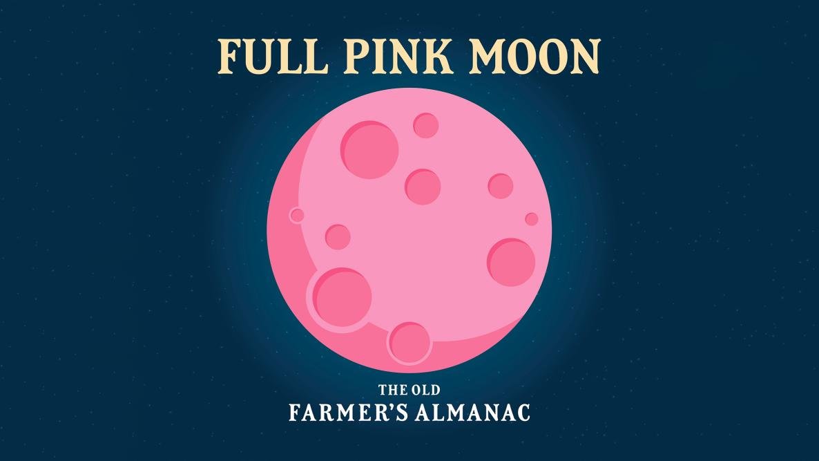 Venture outside on Tuesday, April 23, to catch a glimpse of April’s full Pink Moon. This full Moon reaches peak illumination at 7:49 p.m. Eastern Time.

almanac.com/content/full-m…