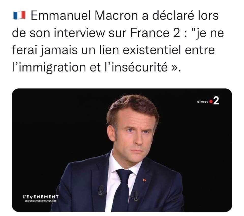 #LienExistentiel #Immigration #Insécurité ....
#MacronDestitution